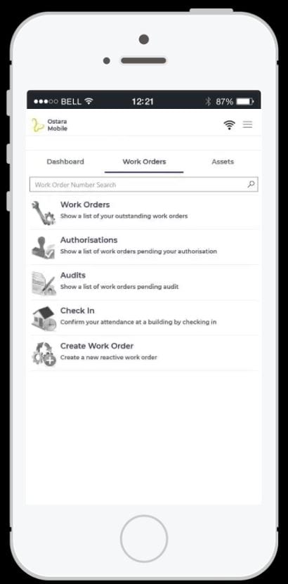 The Ostara Mobile App to manage CAFM Software